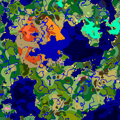 Predicted biome map of Java 26.3 seed -4205294289770157632 around estimated spawn