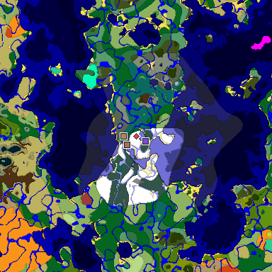 Predicted biome map of Java 26.3 seed 7200886654086718535 around estimated spawn