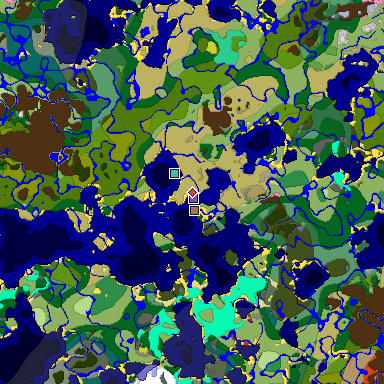 Predicted biome map of Java 26.3 seed -8589576003085037747 around estimated spawn