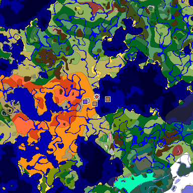 Predicted biome map of Java 26.3 seed -703201393214988160 around estimated spawn
