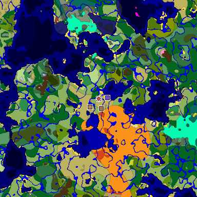 Predicted biome map of Java 26.3 seed 6182462870781907966 around estimated spawn