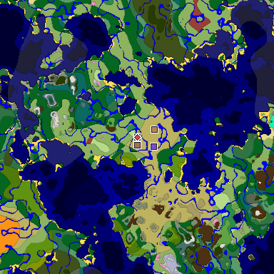 Predicted biome map of Java 26.3 seed 2770502324663904835 around estimated spawn