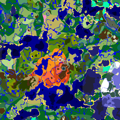 Map of Minecraft seed -4868930243850990378 around spawn