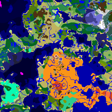 Map of Minecraft seed -3677435483193152004 around spawn