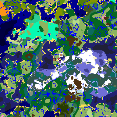 Map of Minecraft seed -6751136951363815178 around spawn