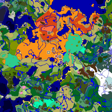 Predicted biome map of Java 26.3 seed 2570466641772665090 around estimated spawn