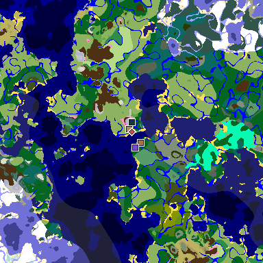 Map of Minecraft seed 3966954764012734037 around spawn