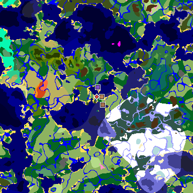 Map of Minecraft seed 2481531298385777964 around spawn