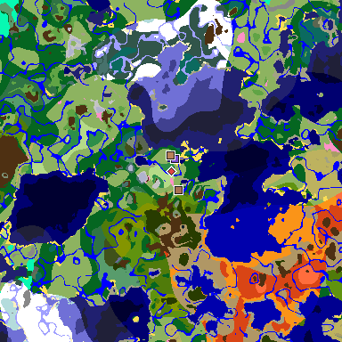 Map of Minecraft seed -6293400764601739669 around spawn