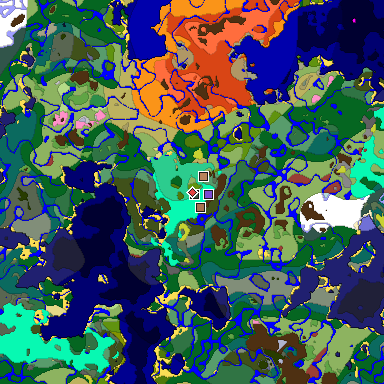 Predicted biome map of Java 26.3 seed -7084801833917411683 around estimated spawn