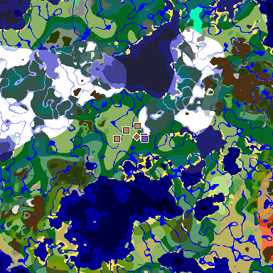 Map of Minecraft seed 7523347340472945498 around spawn
