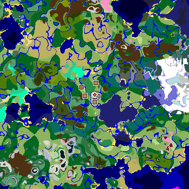Map of Minecraft seed 4564044079088893856 around spawn