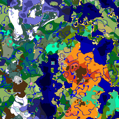 Map of Minecraft seed 314871151523567362 around spawn