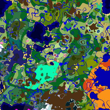 Map of Minecraft seed 1023337484737180510 around spawn