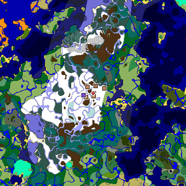 Map of Minecraft seed -175784200984091434 around spawn