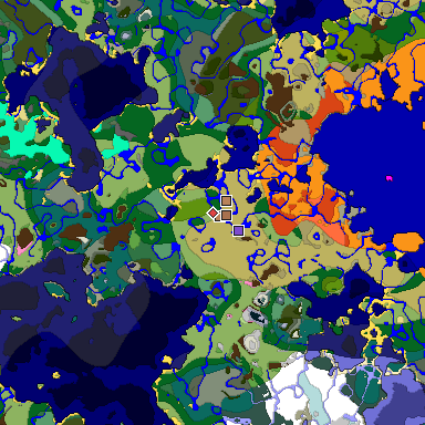 Map of Minecraft seed 5661578873271851321 around spawn