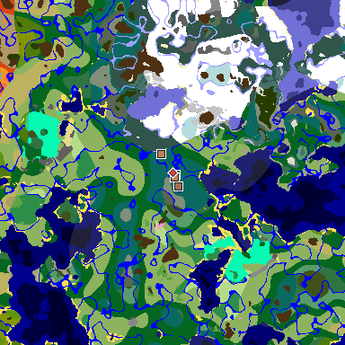 Map of Minecraft seed -3470966559807947807 around spawn