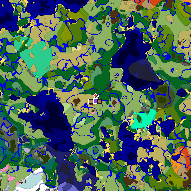 Map of Minecraft seed -2038591841724070136 around spawn