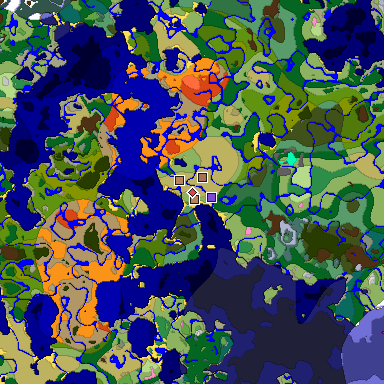 Map of Minecraft seed -8955991198706718515 around spawn