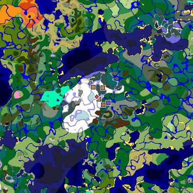 Map of Minecraft seed -2396961164612713816 around spawn
