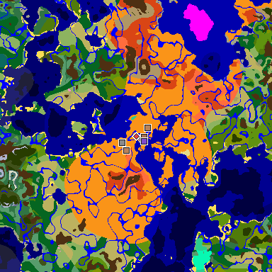 Map of Minecraft seed 944615420697761532 around spawn