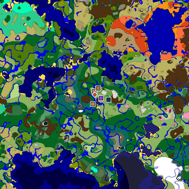 Map of Minecraft seed -564323889848297949 around spawn