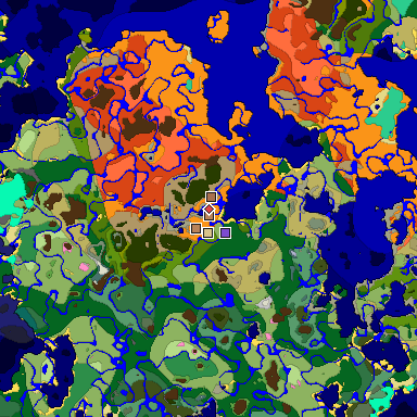 Map of Minecraft seed 101641043855772702 around spawn