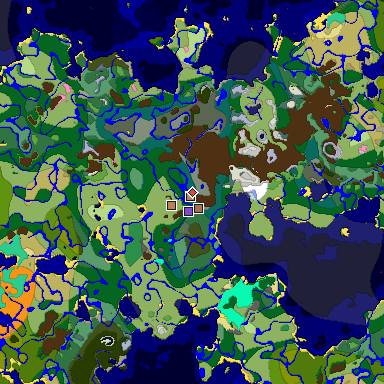 Map of Minecraft seed 6570020791913069851 around spawn
