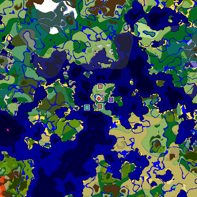 Map of Minecraft seed -8510731259379971562 around spawn