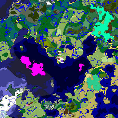 Map of Minecraft seed -9122109847874725145 around spawn