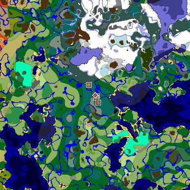 Map of Minecraft seed -3470966559807947807 around spawn
