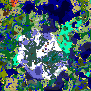 Map of Minecraft seed -8223865302661413391 around spawn