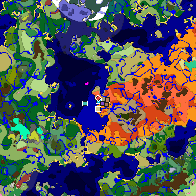Predicted biome map of Java 26.3 seed 2771887451877469276 around estimated spawn