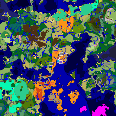 Predicted biome map of Java 26.3 seed 6832979337073596456 around estimated spawn